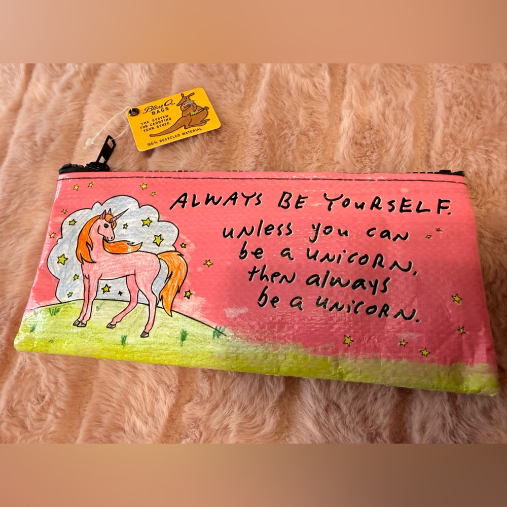 NWT Pink and Green Unicorn Case w/ recycled materials